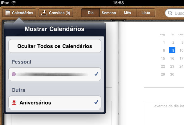 Calendário de aniversários