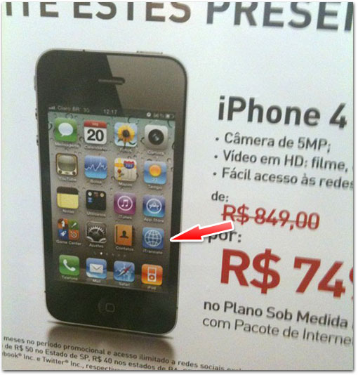 iPhone já com aplicativos