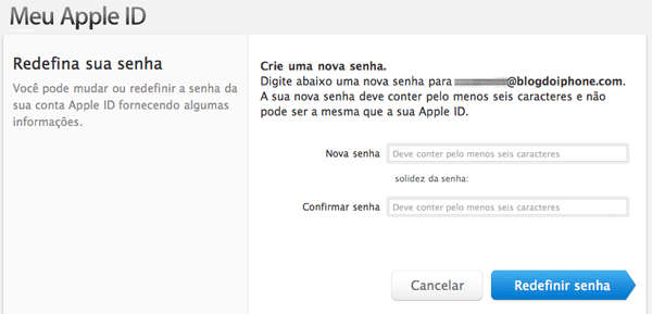 Mudança de senha