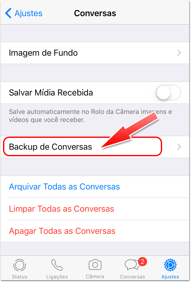 Backup Whatsapp iPhone